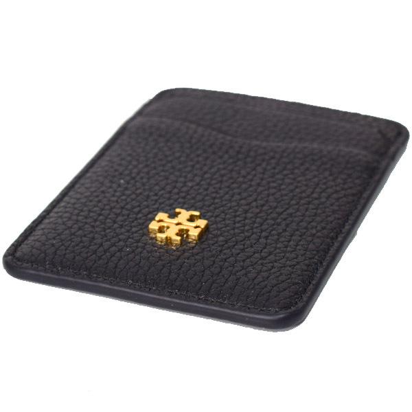 トリーバーチ カードケース TORY BURCH レザー ブレイク ロゴ 名刺入れ 定期入れ パスケース ブラック 82760_2