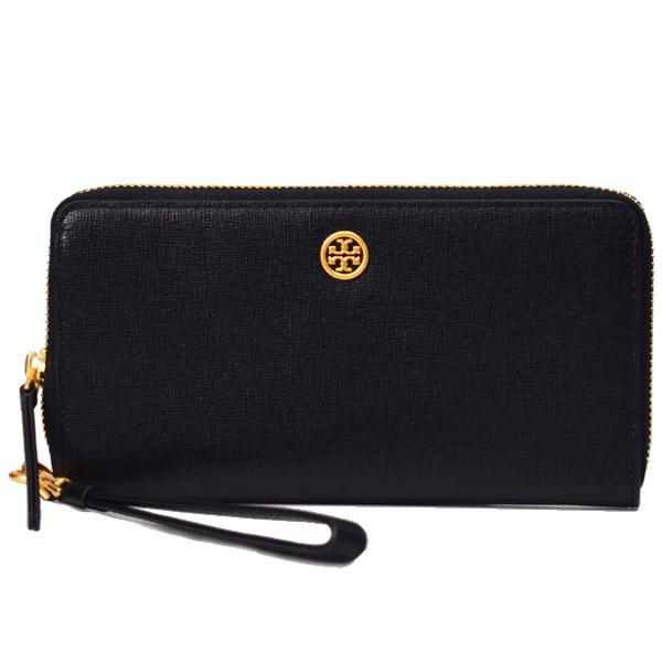 【未使用】トリーバーチ 長財布 ロビンソン ジップ コンチネンタル ブラック TORY BURCH（トリーバーチ） 長財布 レザー ロビンソン ジップ