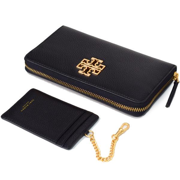 TORY BURCH（トリーバーチ） 長財布 レザー ブリテン ロゴ ジップ