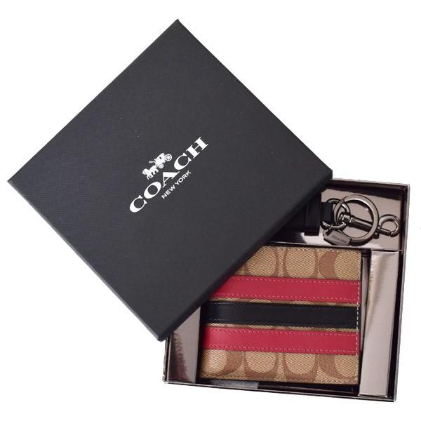 COACH（コーチ） コンパクト財布 メンズ キャンバス カーフレザー