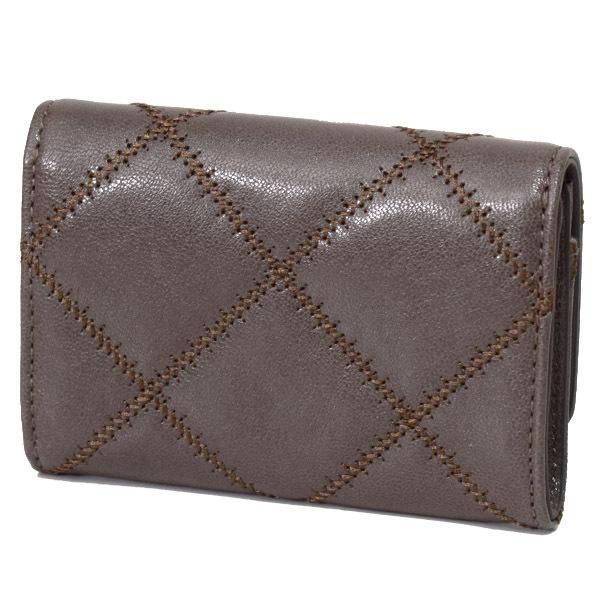 トリーバーチ カードケース TORY BURCH レザー ウィラ キルティング ロゴ 定期入れ 名刺入れ ステッチ 二つ折り カードケース ミニ ウォレット ボルカニックストーン 87866 TORY BURCH（トリーバーチ） カードケース レザー ウィラ キルティング