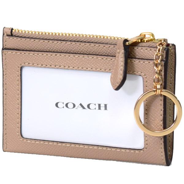COACH コーチ 小銭入れ クロスグレインレザー ロゴ キーリング