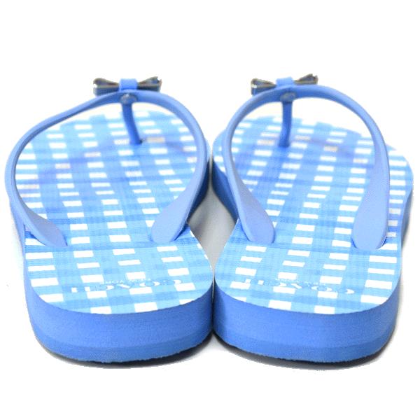 COACH（コーチ） サンダル リボン チェック サンダル ブルー 6M A5865