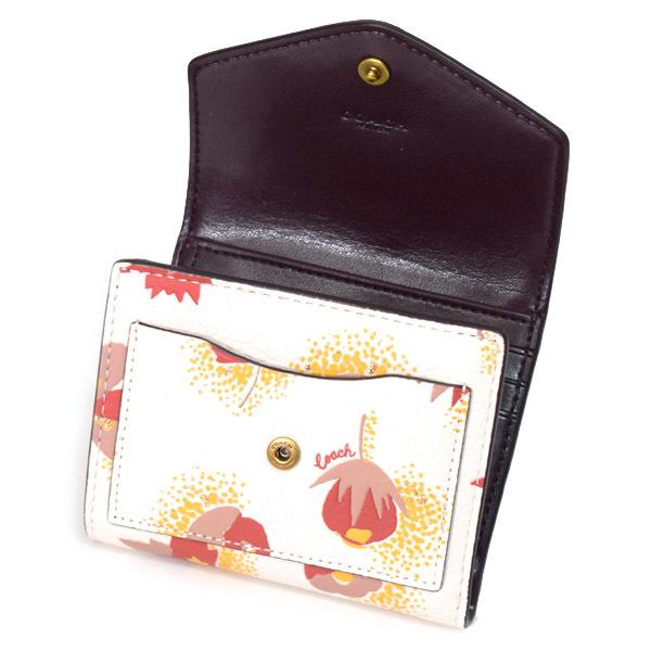 COACH（コーチ） 財布 レザー フラワー 花柄 ロゴ プリント スモール