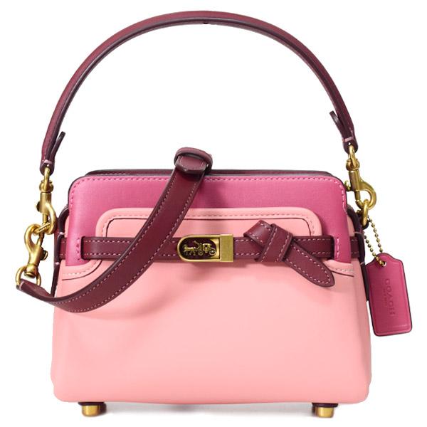 COACH（コーチ） バッグ レザー ミニ テート 18 カラーブロック クロス 
