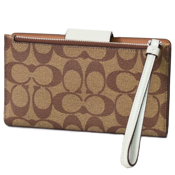 COACH コーチ スマホウォレット 長財布 シグネチャー マルチカラー COACH（コーチ） 長財布 コーティングキャンバス レザー シグネチャー