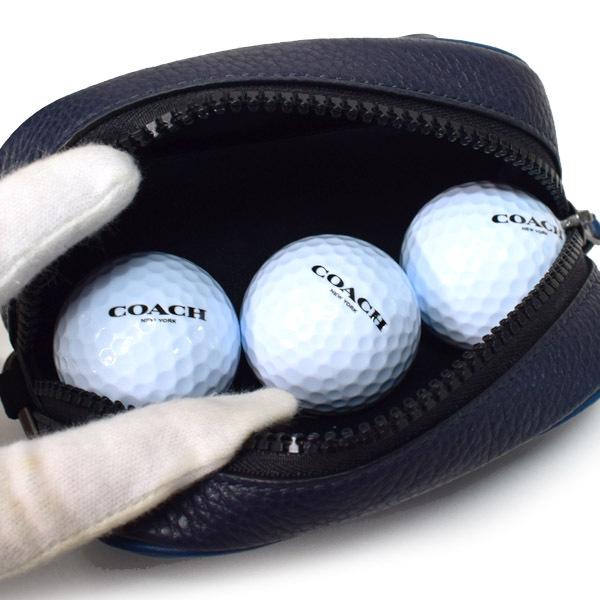 COACH コーチ ゴルフキット ぺブルレザー ロゴ カラビナ付き
