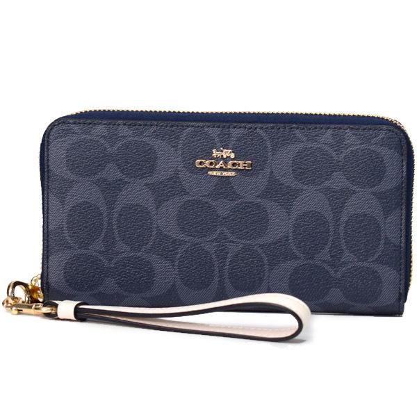 COACH（コーチ） 長財布 コーティングキャンバス スムースレザー