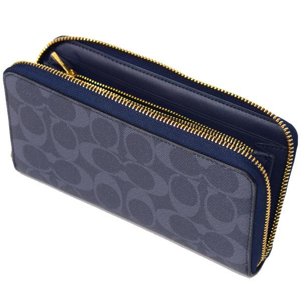 COACH（コーチ） 長財布 コーティングキャンバス スムースレザー