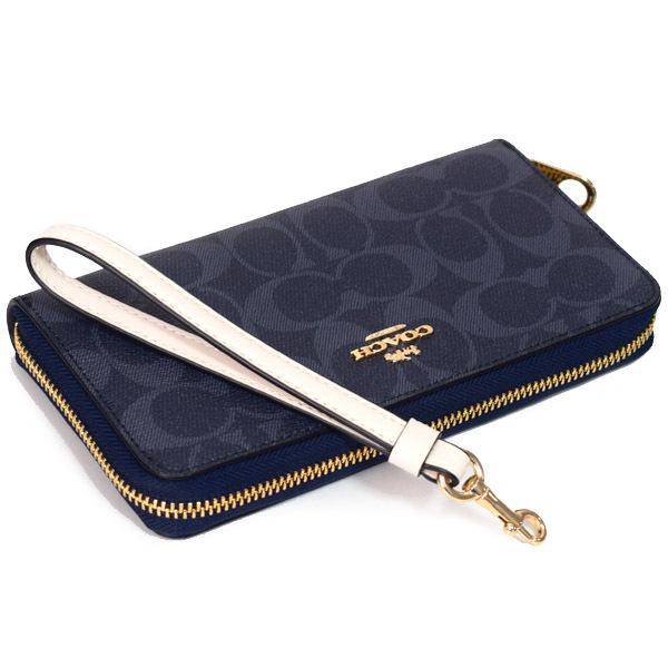 COACH（コーチ） 長財布 コーティングキャンバス スムースレザー