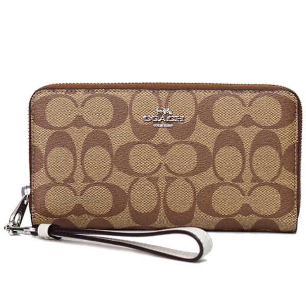 COACH（コーチ） 長財布 コーティングキャンバス スムースレザー
