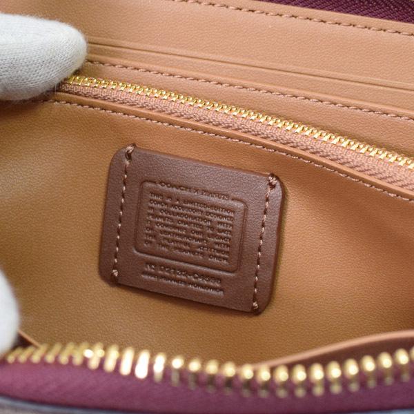 COACH（コーチ） 長財布 コーティングキャンバス ぺブルレザー