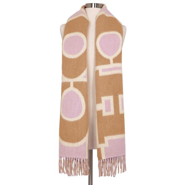 コーチ マフラー COACH ウール ロゴ リバーシブル カラーブロック オーバーサイズ マフラー トープ C5134