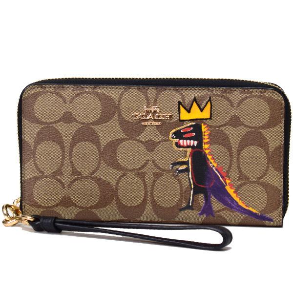 COACH（コーチ） 長財布 コーティングキャンバス ぺブルレザー