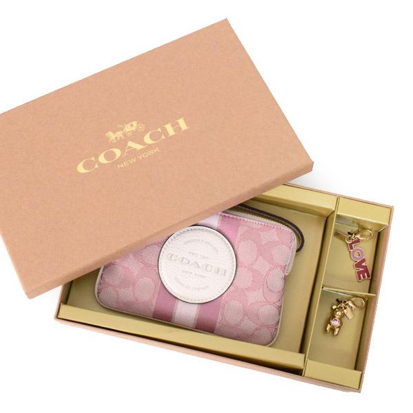 【新品】COACH＊コーチリストレット＊ポーチチャーム付 COACH コーチ ポーチ シグネチャー リストレット マルチポーチ