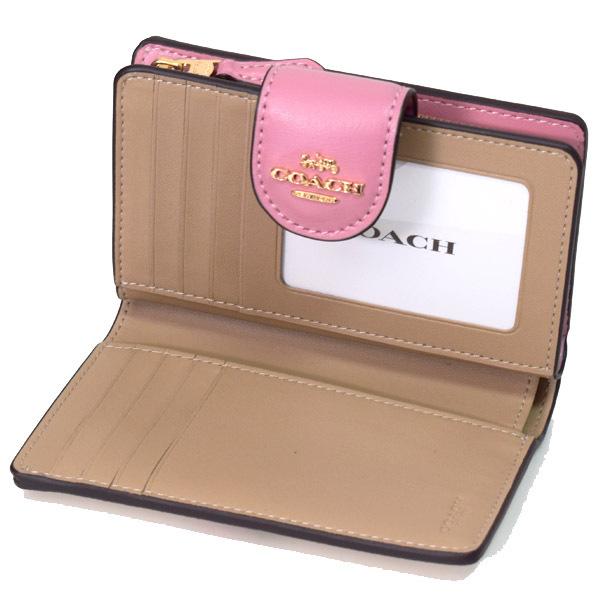 コーチ 財布 COACH コーティングキャンバス レザー 花柄 チューリップ