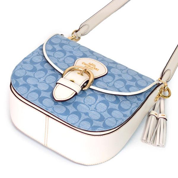 COACH（コーチ） バッグ シャンブレー レザー シグネチャー クレオ