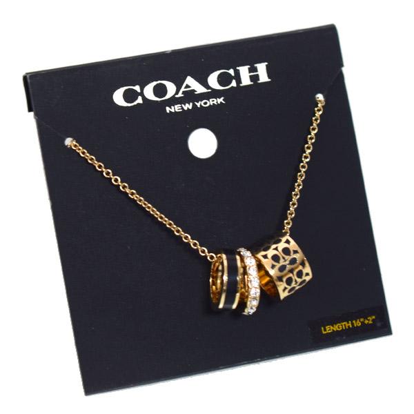 【新品未使用】COACH コーチ ネックレス ゴールド チャーム COACH（コーチ） ネックレス シグネチャー リング チャーム ペンダント