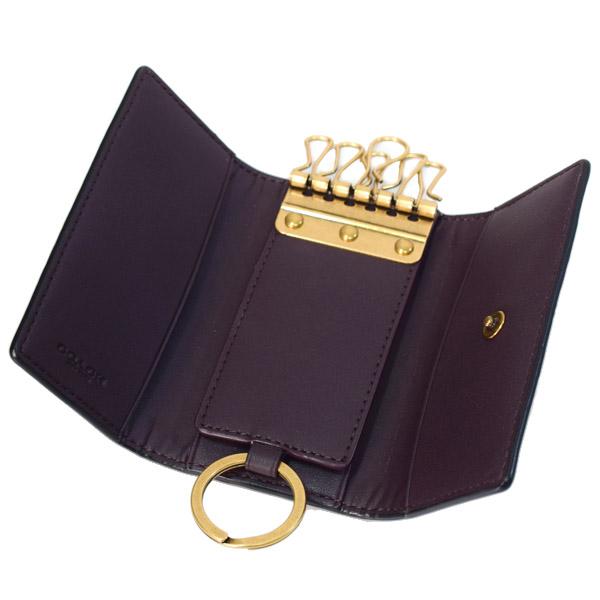 COACH（コーチ） キーケース コーティングキャンバス レザー ホース