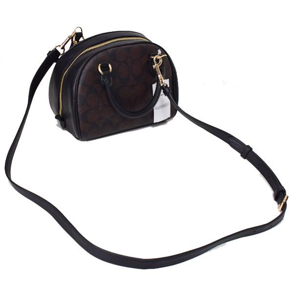 COACH コーチ シグネチャー ハンドバッグ キャンバス レザー ブラック COACH（コーチ） バッグ コーティングキャンバス レザー シグネチャー