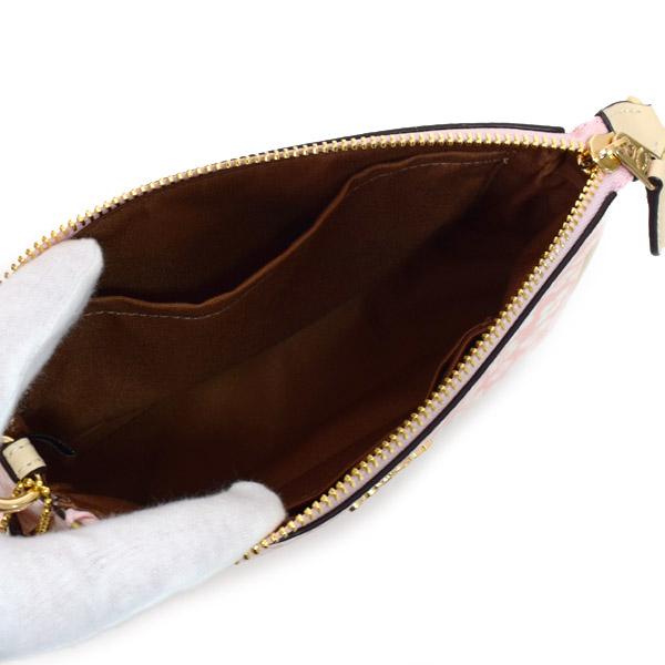 COACH アクセサリーポーチ ハンドバッグ　ミニバッグ　マルチカラー COACH（コーチ） マルチポーチ コーティングキャンバス レザー 花柄