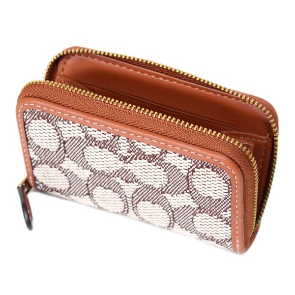 COACH（コーチ） カードケース ジャガード レザー シグネチャー