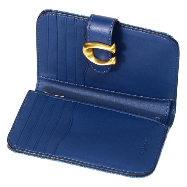 COACH（コーチ） 財布 デニム レザー タビー ロゴ コンパクト