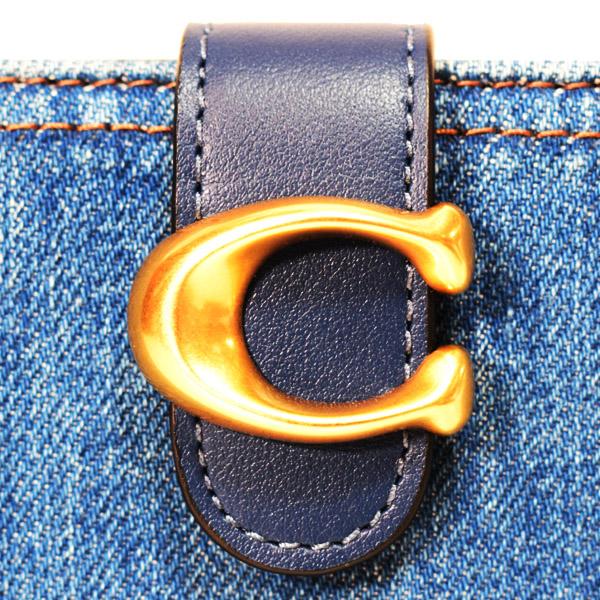 COACH（コーチ） 財布 デニム レザー タビー ロゴ コンパクト