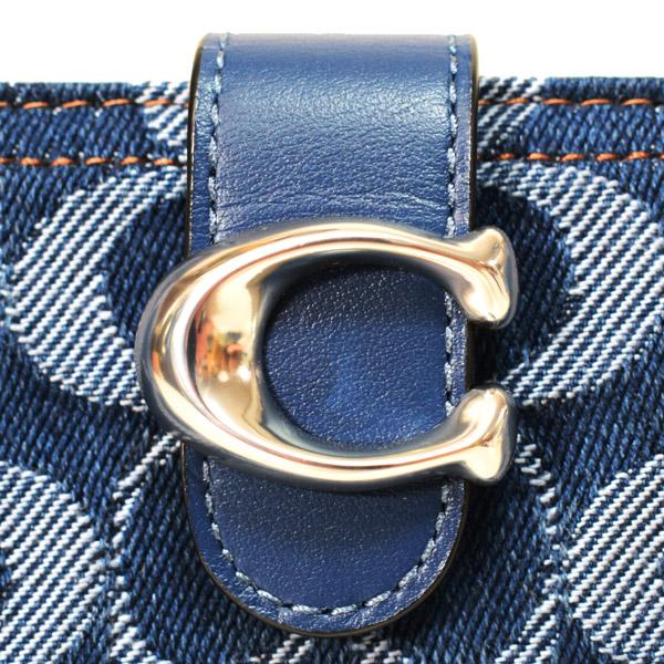COACH（コーチ） 財布 デニム レザー シグネチャー タビー ロゴ
