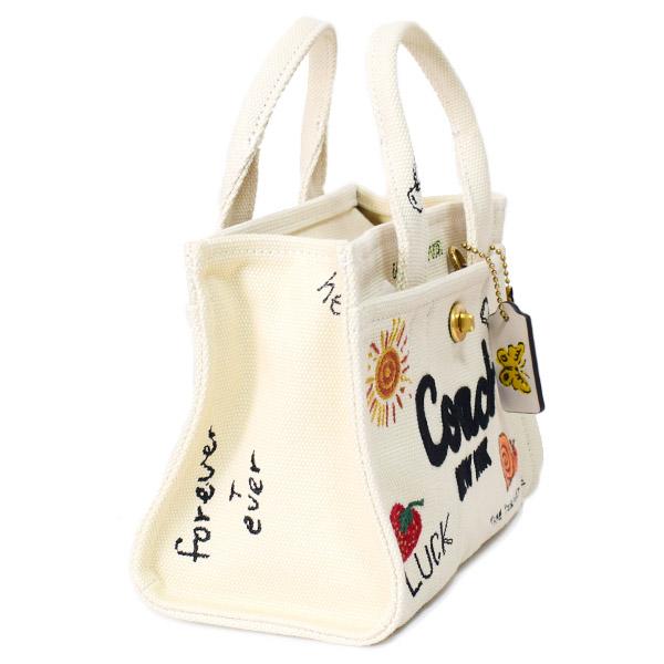 COACH キャンバストートバッグ COACH（コーチ） バッグ キャンバス トート スケッチ プリント 刺