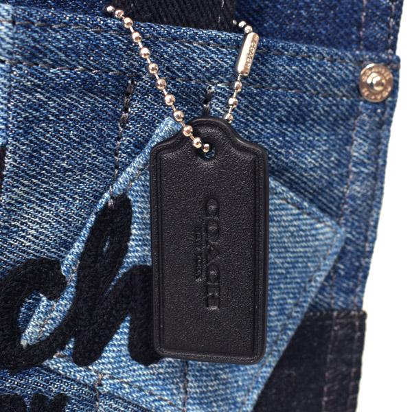 コーチ バッグ COACH デニム パッチワーク カーゴ トート 刺〓 20 ミニ ロゴ 2WAY クロスボディ ショルダー ハンドバッグ トートバッグ デニムマルチ CAO32の画像