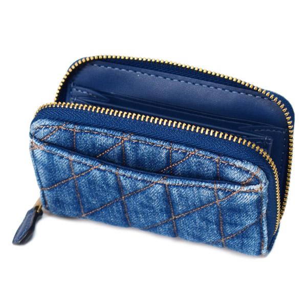 COACH（コーチ） カードケース デニム レザー キルティング ロゴ
