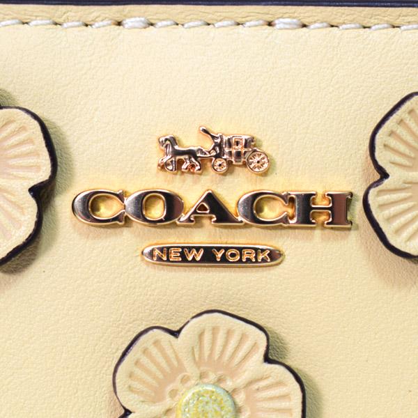 財布 coach COACH（コーチ） 財布 レザー 花柄 アップリケ フローラル スナップ