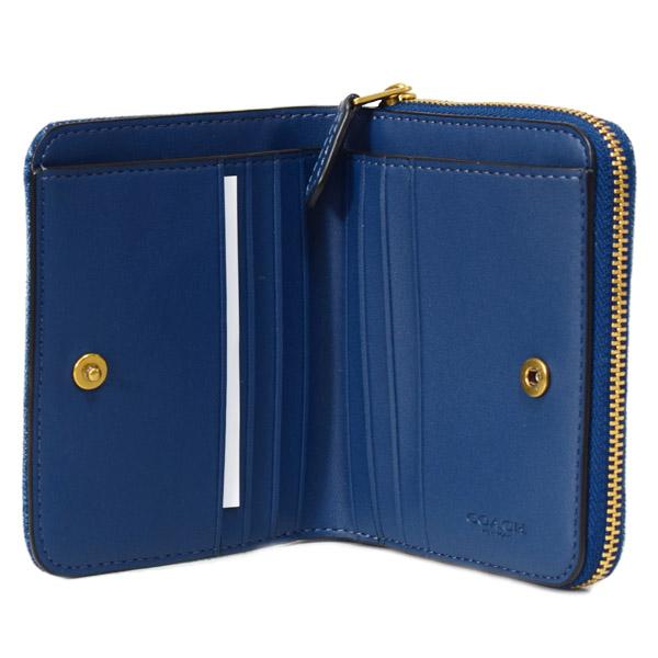 COACH（コーチ） 財布 デニム レザー エッセンシャル ビルフォールド