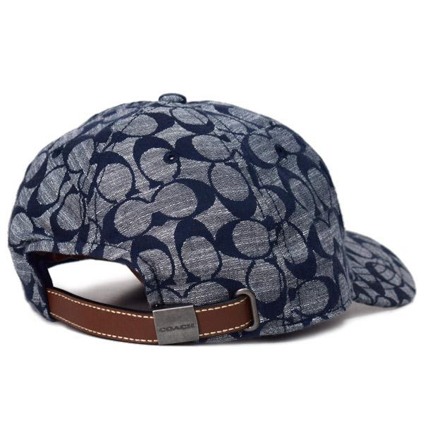 コーチ 帽子 COACH コットン レザー シグネチャー ベースボール ハット ユニセックス デニム キャップ 帽子 シャンブレイ CB705 | COACH | 03
