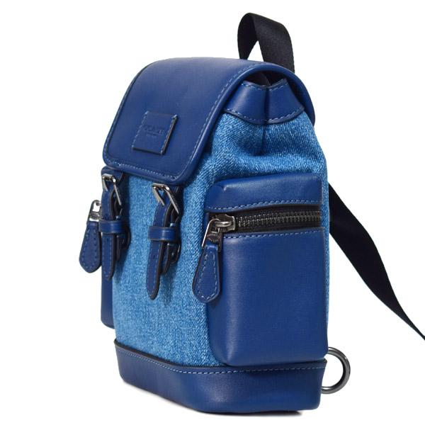 コーチ バッグ COACH デニム レザー スリング スプリント スモール ロゴ フラップ バックパック ワンショルダー ボディバッグ デニム×ディープブルー CBF65 | COACH | 02