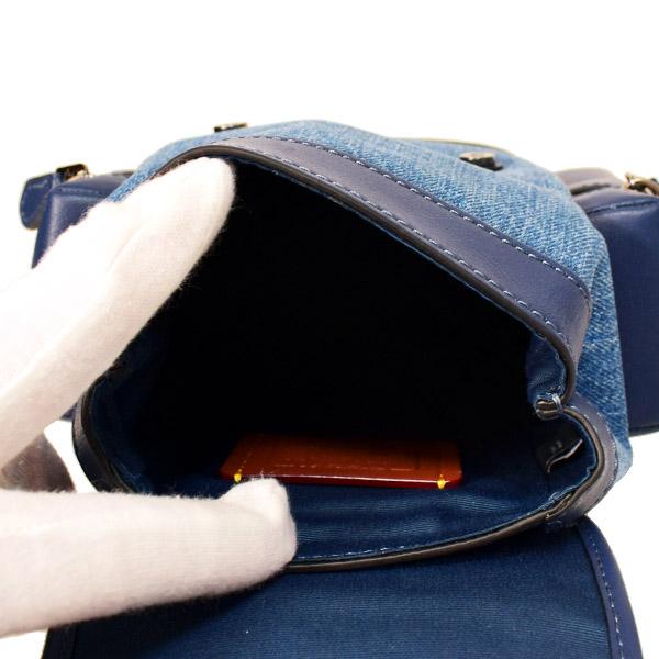 コーチ バッグ COACH デニム レザー スリング スプリント スモール ロゴ フラップ バックパック ワンショルダー ボディバッグ デニム×ディープブルー CBF65 | COACH | 05