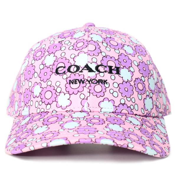 コーチ 帽子 COACH コットン シグネチャー 花柄 フラワー フローラル ロゴ キャップ ベースボール 帽子 ライム CBO67 コーチ 帽子 COACH コットン シグネチャー 花柄 フラワー フローラル