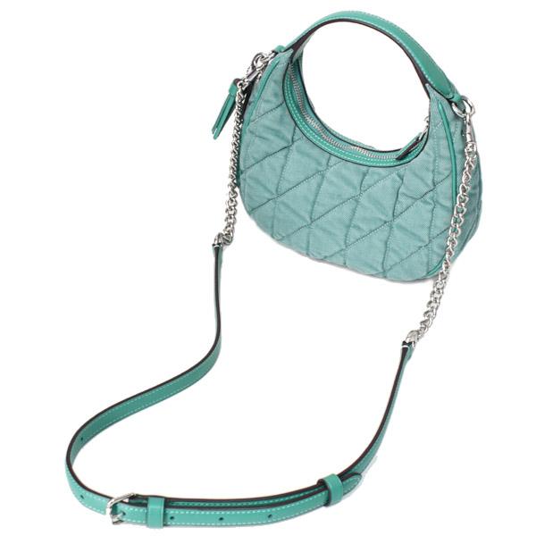 COACH コーチ バッグ デニム レザー 三日月型 キルティング