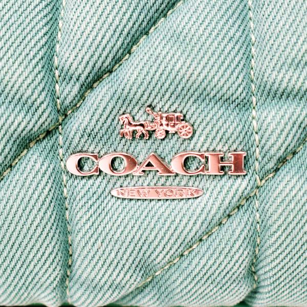COACH（コーチ） バッグ デニム レザー 三日月型 キルティング