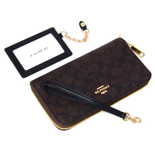 COACH（コーチ） 長財布 コーティングキャンバス レザー シグネチャー