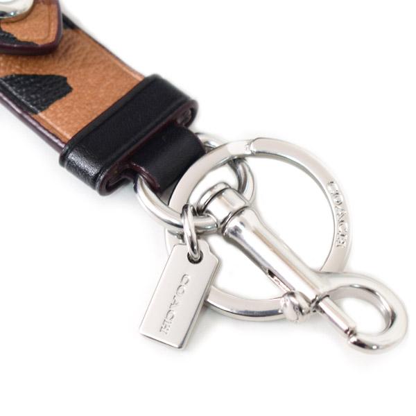 COACH（コーチ） キーホルダー レザー レオパード ヒョウ柄 トリガー