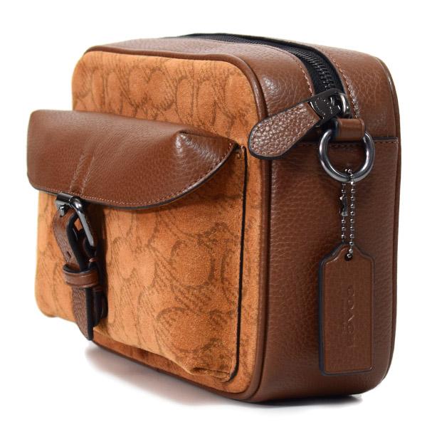 COACH（コーチ） メンズ バッグ スエード ぺブルレザー シグネチャー