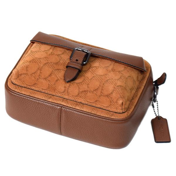 COACH（コーチ） メンズ バッグ スエード ぺブルレザー シグネチャー