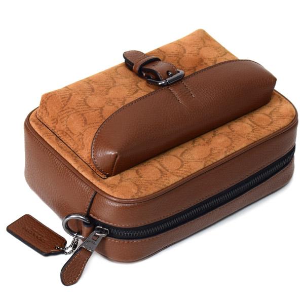 COACH（コーチ） メンズ バッグ スエード ぺブルレザー シグネチャー