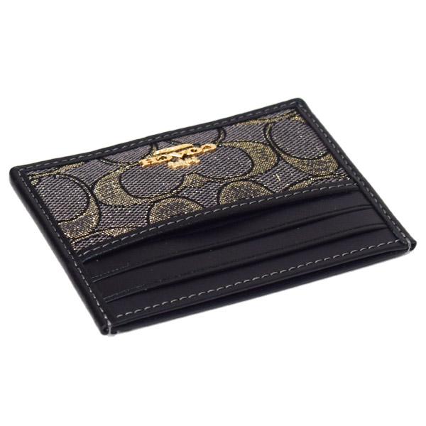 COACH（コーチ） カードケース ジャガード レザー シグネチャー