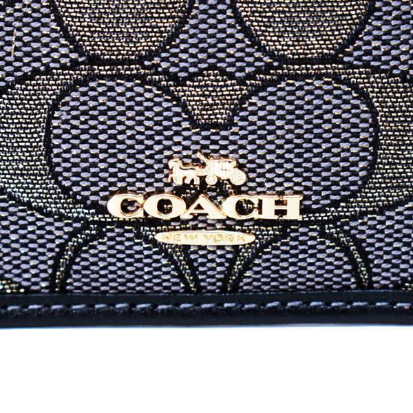 COACH（コーチ） カードケース ジャガード レザー シグネチャー