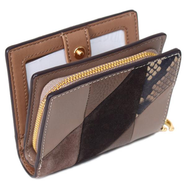 ★訳あり★COACH コーチ 折り財布 パッチワークパイソン ブラウン スエード COACH（コーチ） 財布 レザー スエード パイソン スネーク パッチ