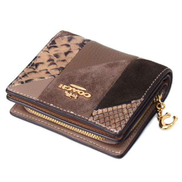 COACH（コーチ） 財布 レザー スエード パイソン スネーク パッチ