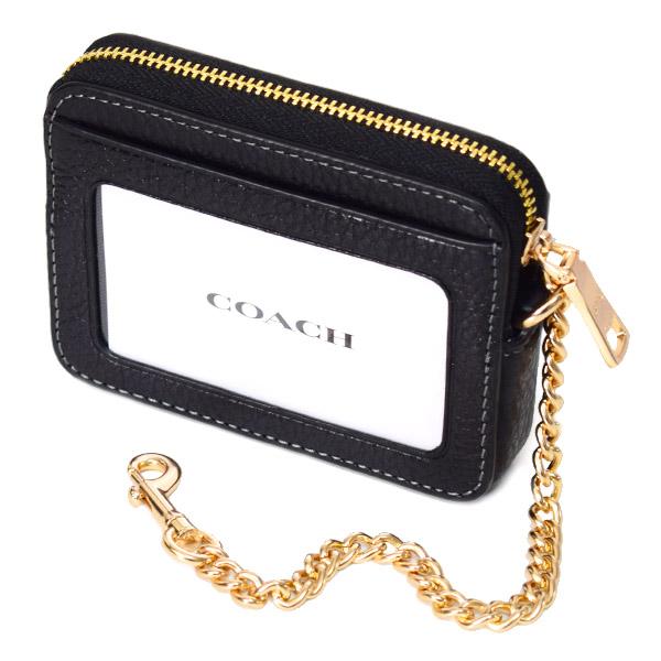 COACH（コーチ） コインケース ぺブルレザー シグネチャー 型押し 